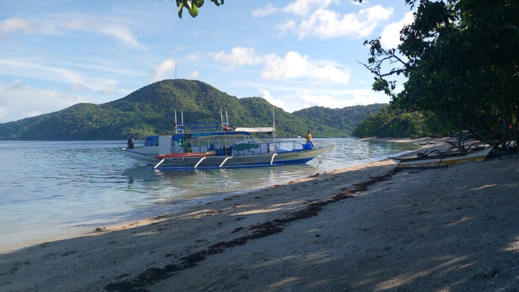 green gecko 3 day expedition private boat docked in linapacan or culion in the beach